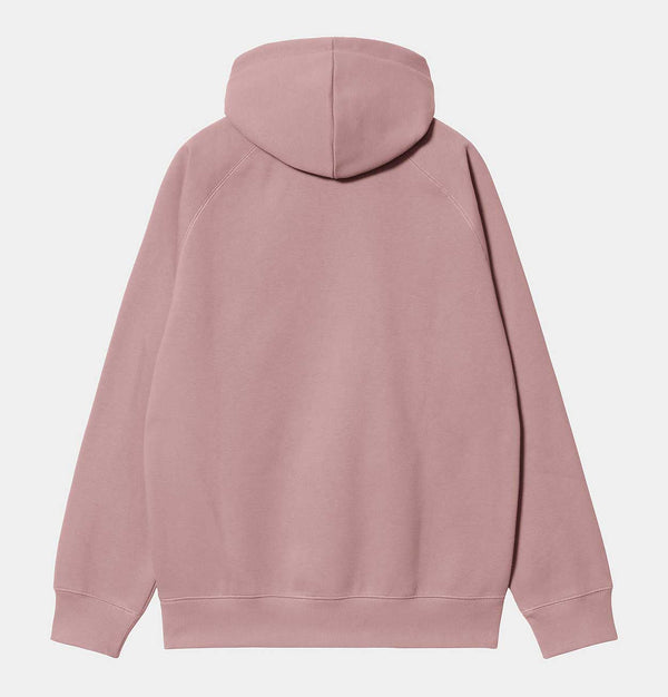 Carhartt WIP Hooded Chase Sweatshirt in Glassy Pink