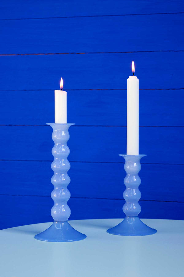 HAY Wavy Candleholder – Medium – Jade Light Blue