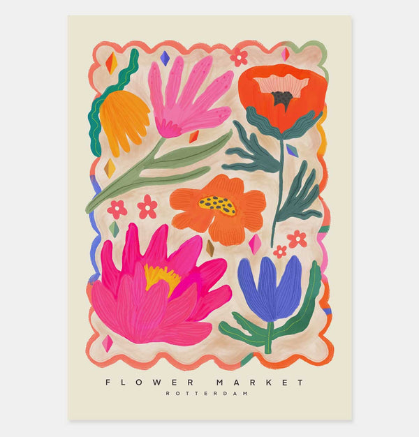 Kate Fox Flower Market A3 Print