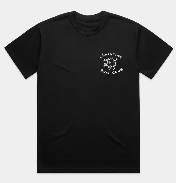 Långsam Run Club Cuckoo T-Shirt in Black