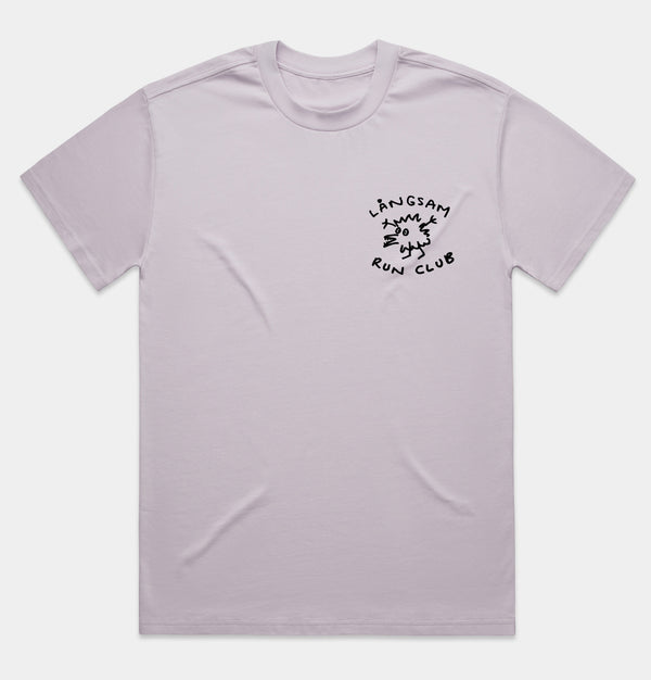 Långsam Run Club Cuckoo T-Shirt in Orchid