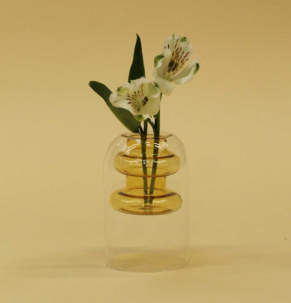 Nordic Glass Vase – Small – Clear Yellow