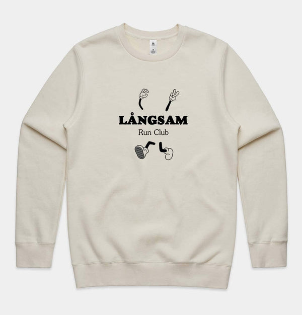 Långsam Run Club Original Sweatshirt in Ecru