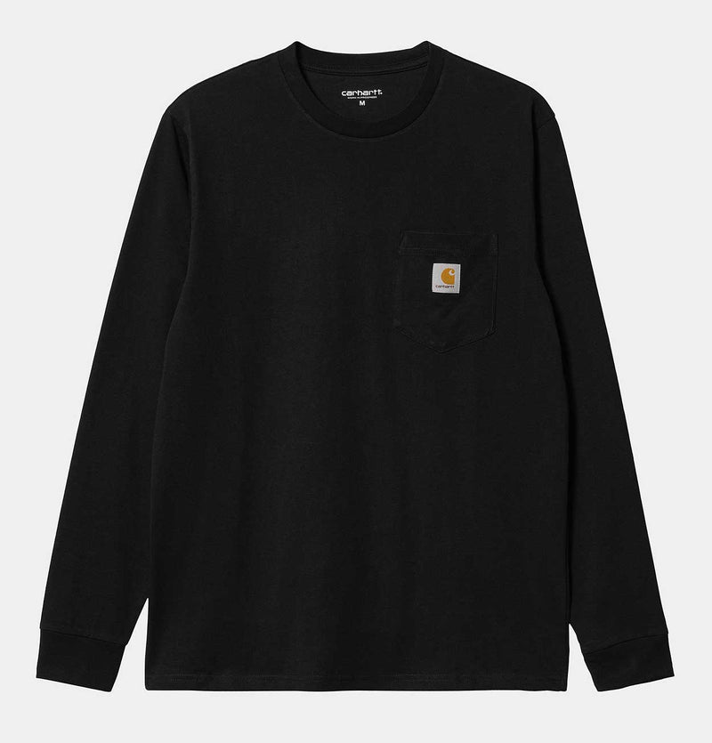 Carhartt WIP Long Sleeve Pocket T-Shirt in Black