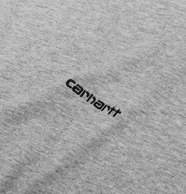 Carhartt WIP Script Embroidery T-Shirt in Grey Heather