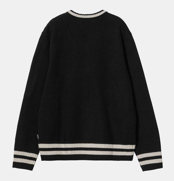 Carhartt WIP Stanford Sweater in Black and Salt
