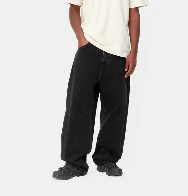 Carhartt WIP Brandon Pant in Black Stone Washed