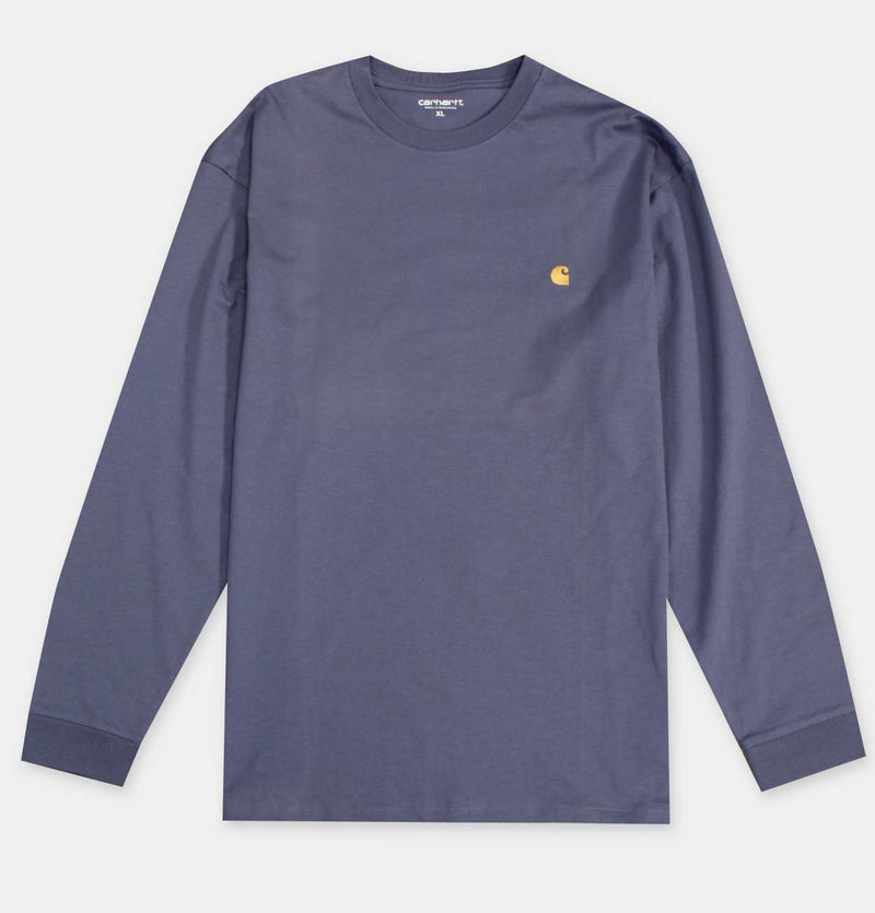 Carhartt WIP Long Sleeve Chase T-Shirt in Cold Viola