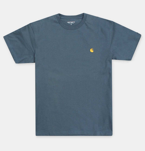 Carhartt WIP Chase T-Shirt in Stone Blue
