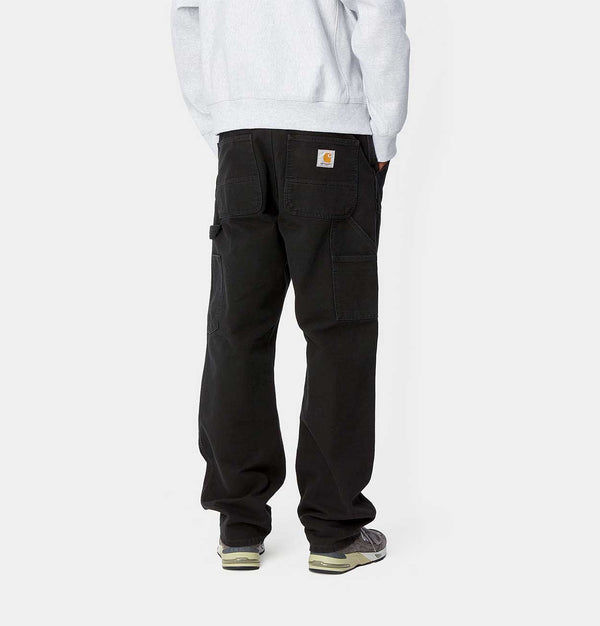 Carhartt WIP Double Knee Pant in Black Aged Canvas
