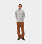 Carhartt WIP Half Zip American Script Sweatshirt in Marengo