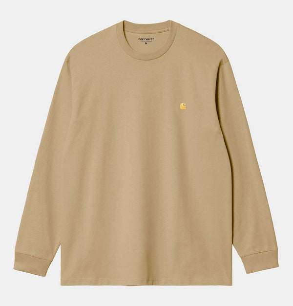 Carhartt WIP Chase Long Sleeve T-Shirt in Sable