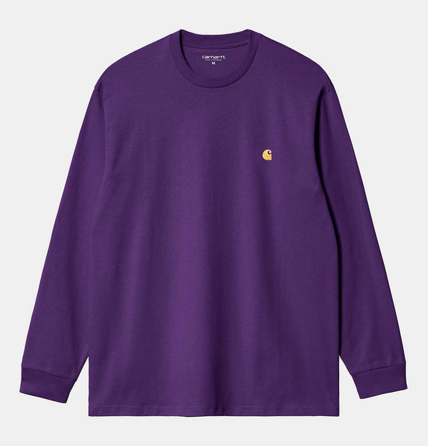 Carhartt WIP Long Sleeve Chase T-Shirt in Tyrian