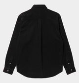 Carhartt WIP Madison Fine Cord Shirt in Black