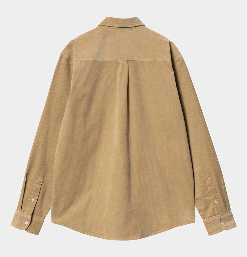 Carhartt WIP Madison Fine Cord Shirt in Sable