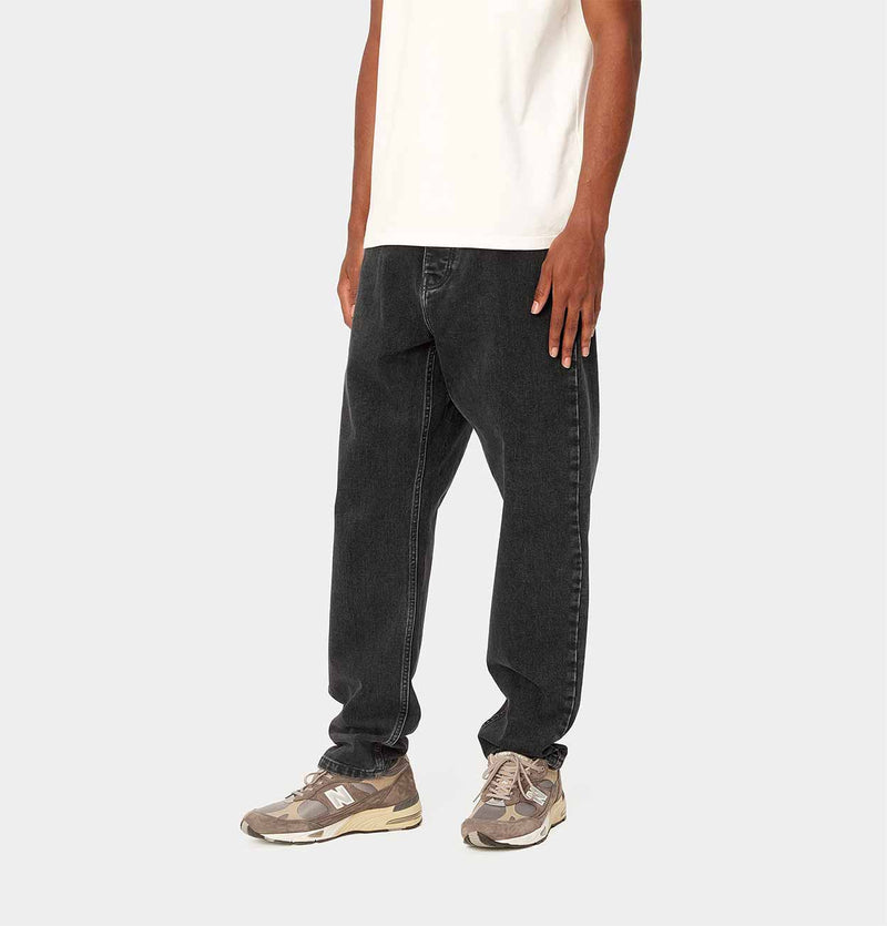 Carhartt WIP Newel Pant in Black Stone Washed