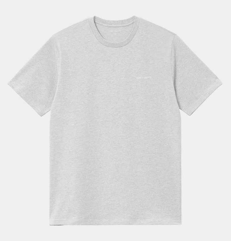 Carhartt WIP Script Embroidery T-Shirt in Ash Heather