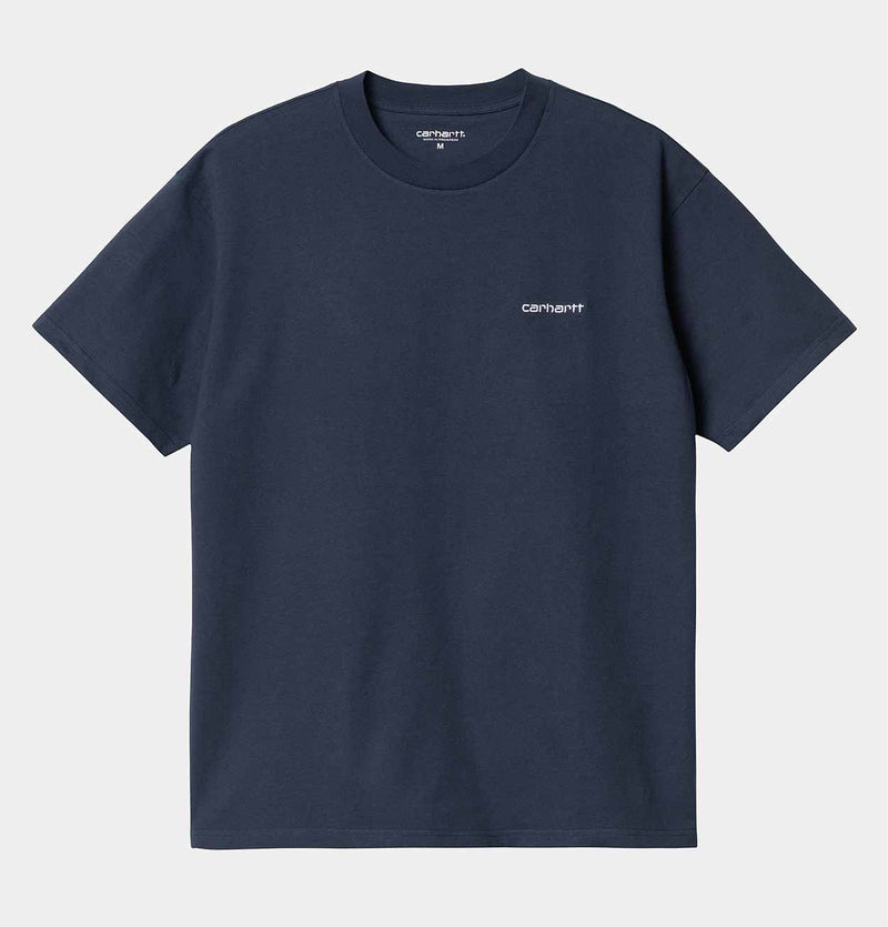 Carhartt WIP Script Embroidery T-Shirt in Blue