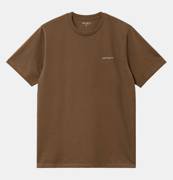 Carhartt WIP Script Embroidery T-Shirt in Lumber