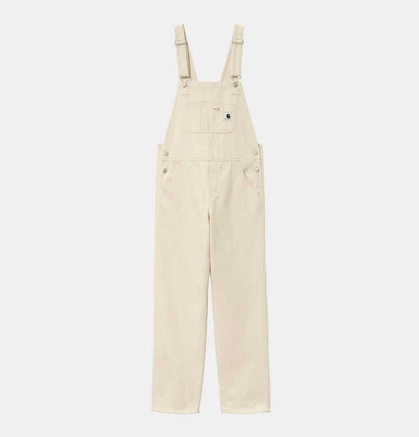 Carhartt WIP Women's Bib Overall Straight in Natural Stone Washed