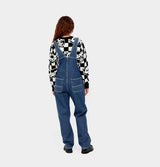 Carhartt WIP Women's Straight Bib Overalls in Blue Stone Washed