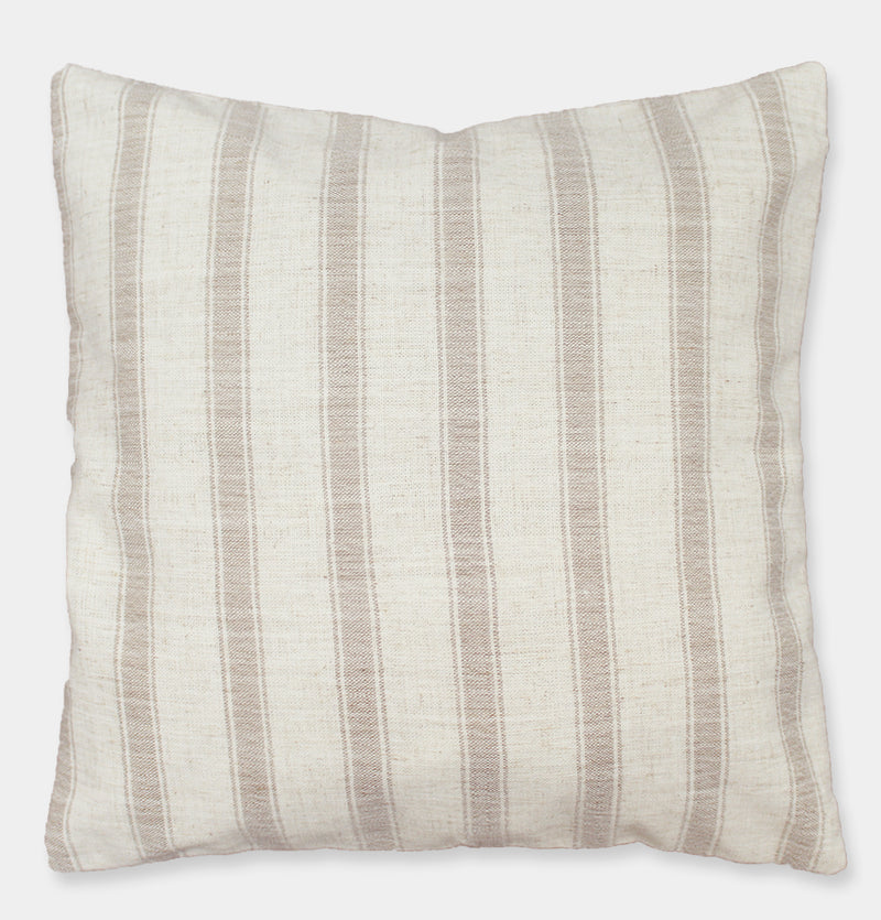 Linen Blend Cushion in Oatmeal Stripe – 45 cm