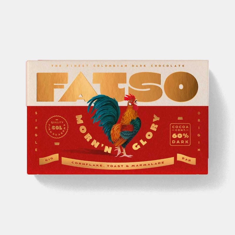 Fatso Morn'n Glory Dark Chocolate Vegan Bar – 150g