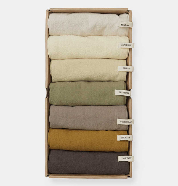ferm LIVING Day Tea Towels – Set of 7