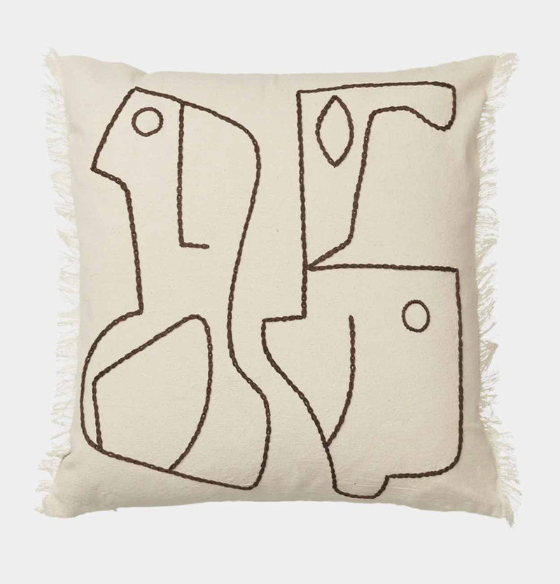 ferm LIVING Figure Cushion in Off White