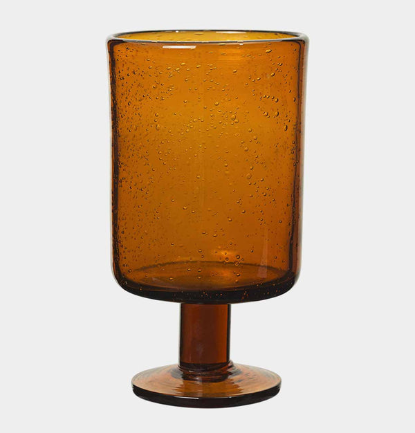 ferm LIVING Oli Wine Glass in Amber