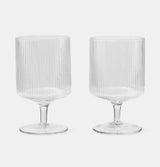ferm LIVING Ripple Wine Glasses – Set of 2