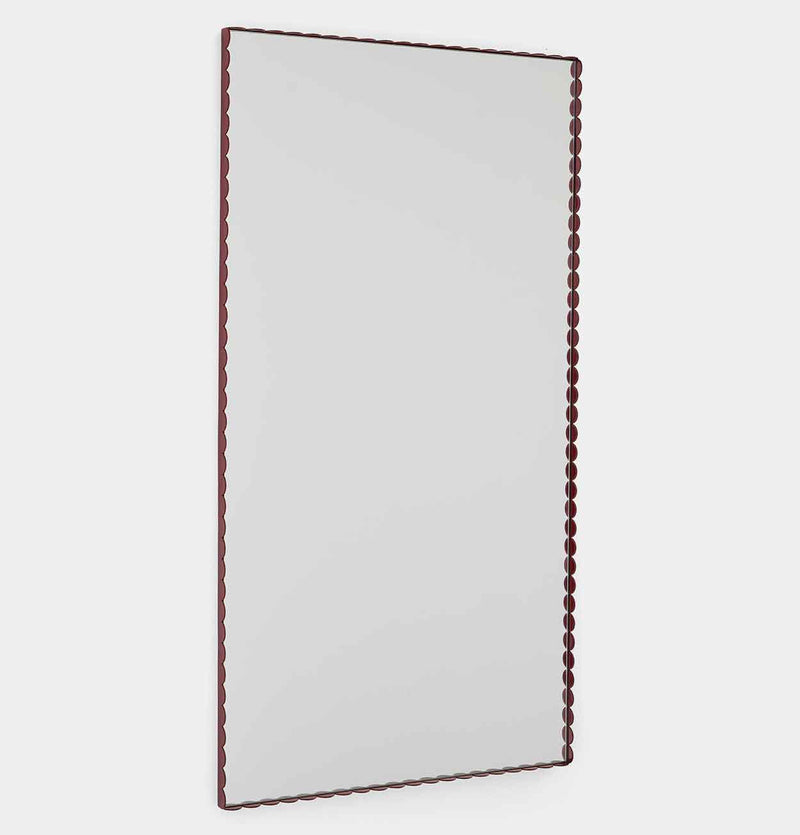 HAY Arcs Mirror – Rectangle – Large – Burgundy
