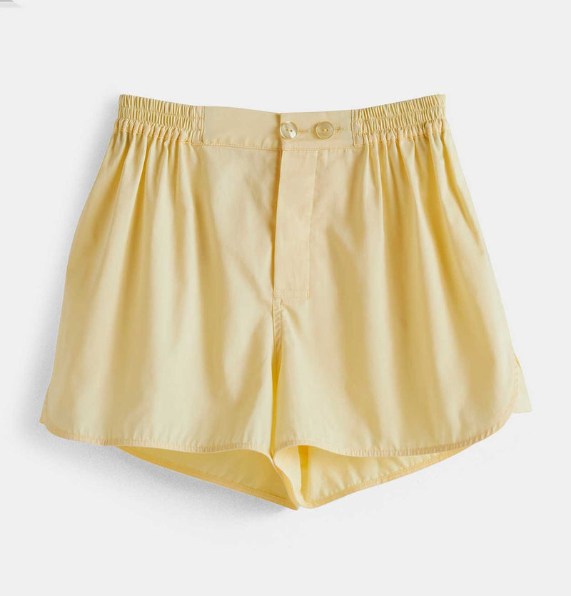 HAY Outline Pyjama Shorts in Soft Yellow