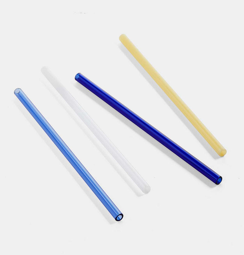 HAY Sip Glass Straws – Straight – Opaque Mix