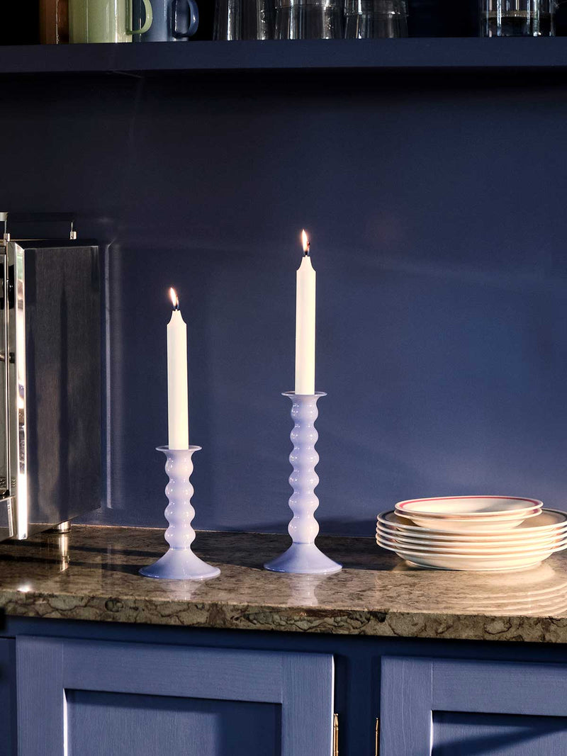 HAY Wavy Candleholder – Large – Jade Light Blue