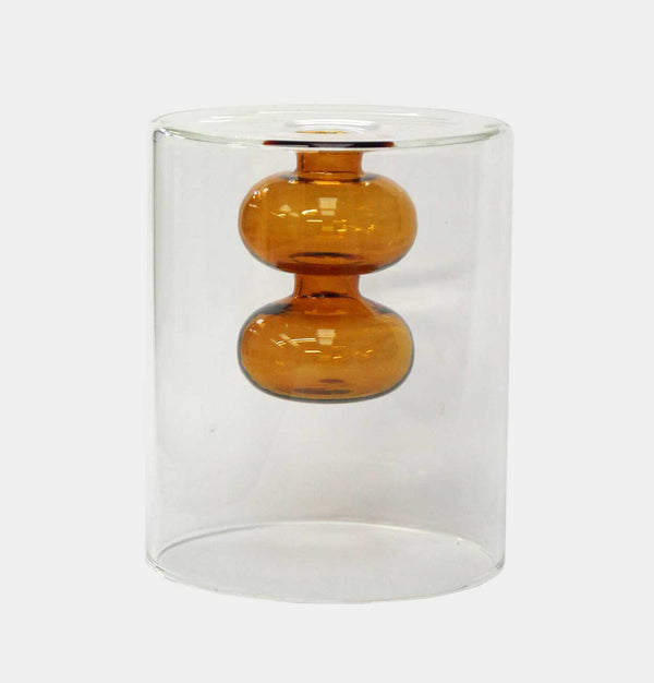 Nordic Glass Vase – Small – Brown