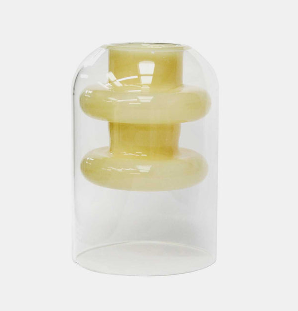 Nordic Glass Vase – Small – Soft Yellow