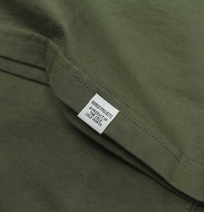 Norse Projects Niels Long Sleeve T-Shirt in Dried Olive