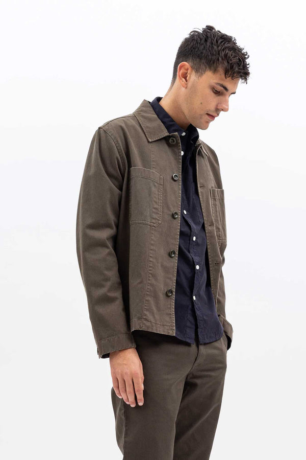 Norse Projects Tyge Broken Twill Overshirt in Beech Green