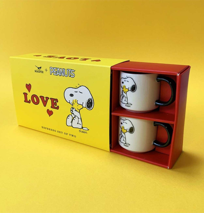 Peanuts Espresso Cups – Set of 2 – Love
