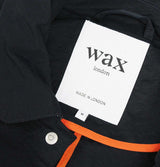 Wax London Navarino Waxed Mac Coat in Navy