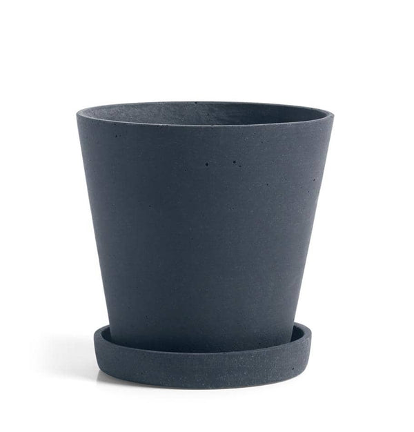 HAY Medium Flowerpot with Saucer - Dark Blue - HUH. Store