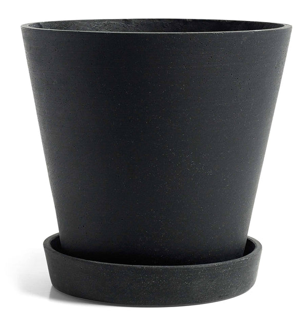 HAY Flowerpot with Saucer - XL Black - HUH. Store