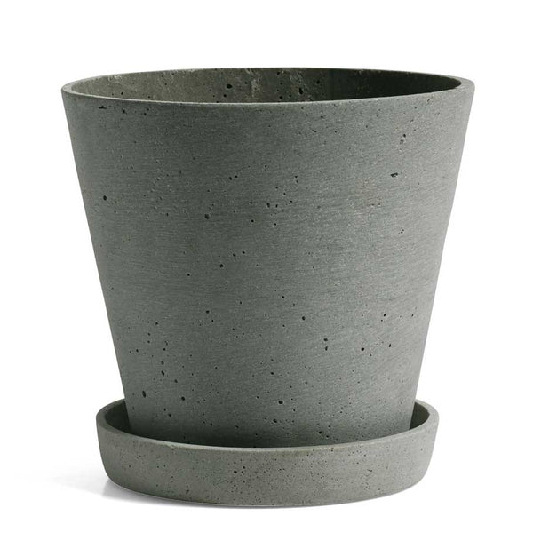 HAY Large Flowerpot with Saucer - Green - HUH. Store