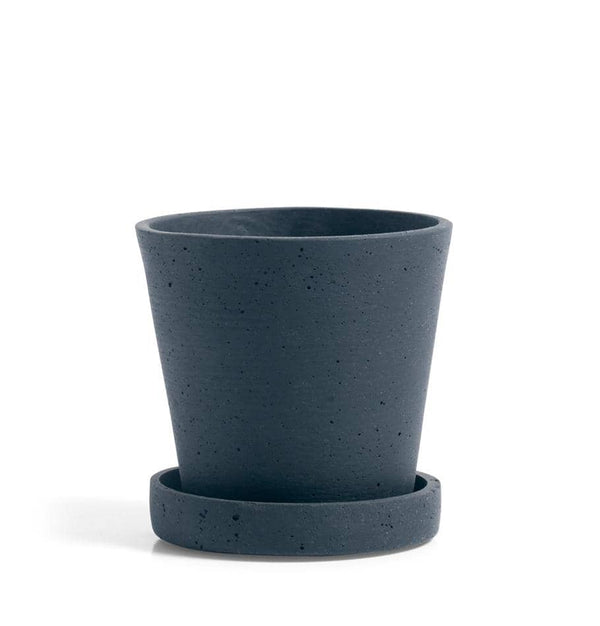 HAY Small Flowerpot with Saucer - Dark Blue - HUH. Store