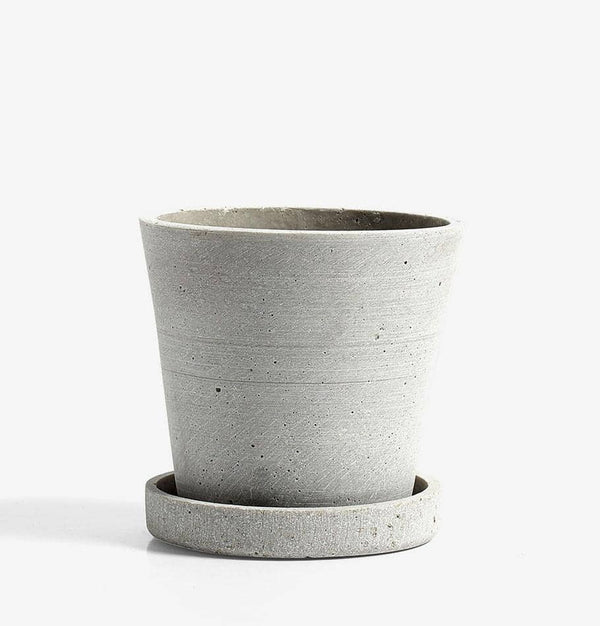 HAY Small Flowerpot with Saucer - Grey - HUH. Store