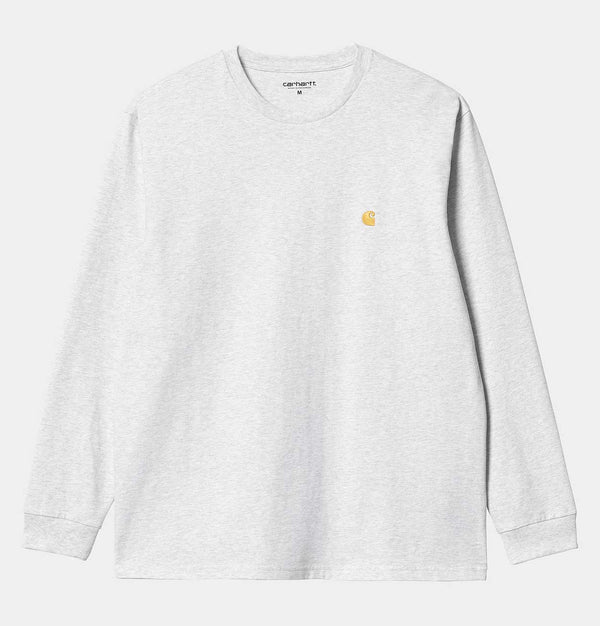 Carhartt WIP Chase Long Sleeve T-Shirt in Ash Heather