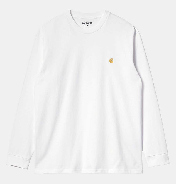 Carhartt WIP Chase Long Sleeve T-Shirt in White