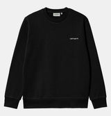 Carhartt WIP Script Embroidery Sweatshirt in Black