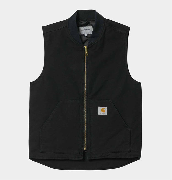 Carhartt WIP Classic Vest in Black Rinsed